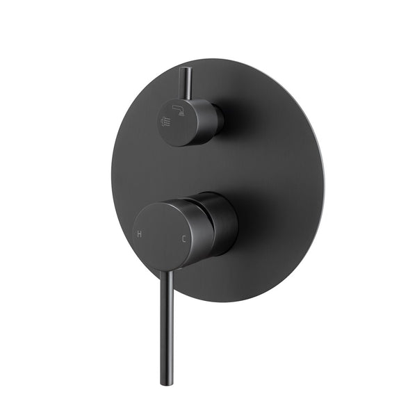 Enhance your bathroom with this Solid Brass Diverter Mixer in Black from LUCID PIN. Modern design, durable construction. Shop now at Ezymall!-Diverter Mixer-Ezymall AU