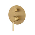 Load image into Gallery viewer, Upgrade your shower with this solid brass diverter mixer. Featuring a brushed brass gold finish, this LUCID PIN mixer combines style and functionality for a premium showering experience.-Diverter Mixer-Ezymall AU
