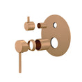 Load image into Gallery viewer, Upgrade your shower with this solid brass diverter mixer. Featuring a brushed copper finish, it combines style and functionality for a premium showering experience.-Diverter Mixer-Ezymall AU
