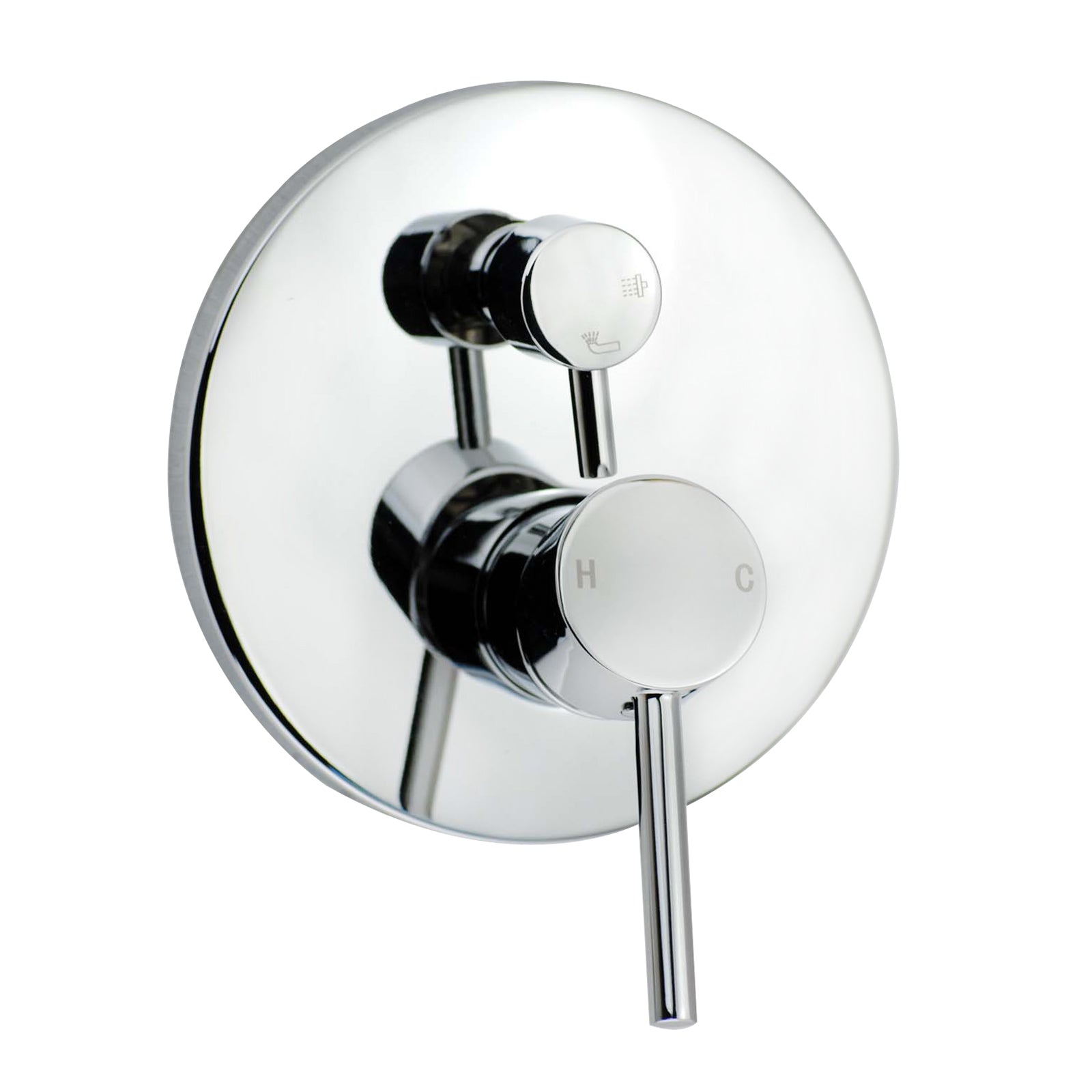 Upgrade your shower with this solid brass diverter mixer. Featuring a chrome silver finish, this LUCID PIN mixer combines style and functionality for a premium showering experience.-Diverter Mixer-Ezymall AU