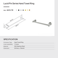 Load image into Gallery viewer, Enhance your bathroom with the LUCID PIN 300mm brushed copper hand towel rail. Constructed from stainless steel. Order now from Ezymall!-Hand Towel Rail-Ezymall AU
