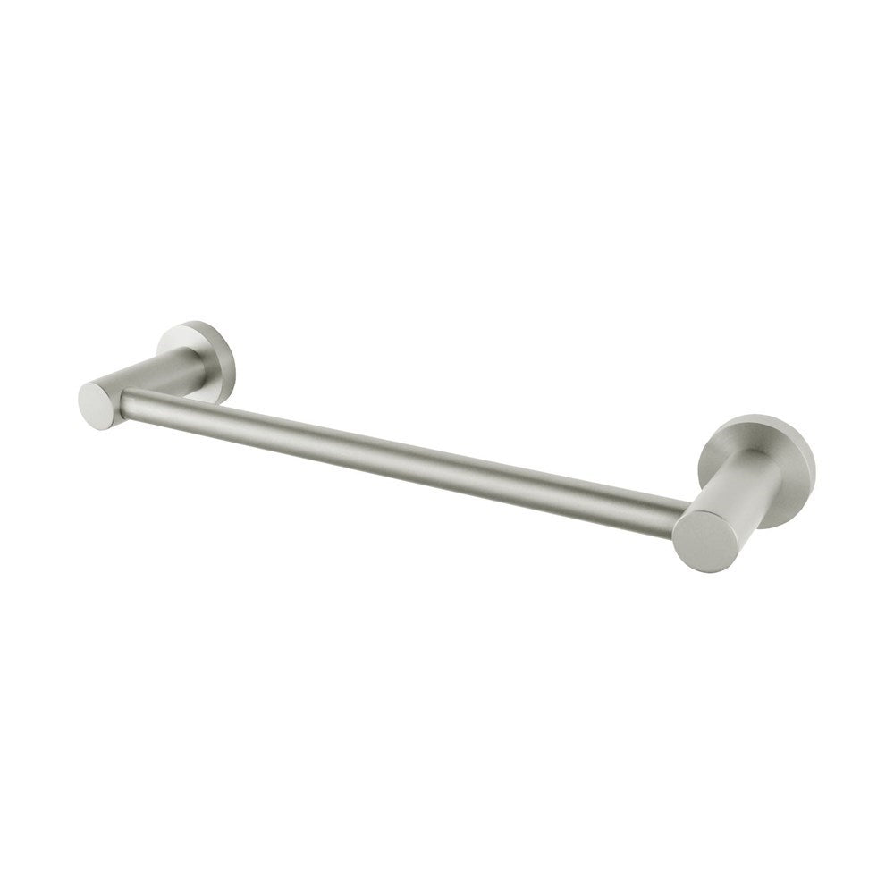 Hang your hand towels in style with the LUCID PIN 300mm Stainless Steel Hand Towel Rail in brushed nickel silver. Its sleek design complements any bathroom decor. Durable and easy to install.-Hand Towel Rail-Ezymall AU