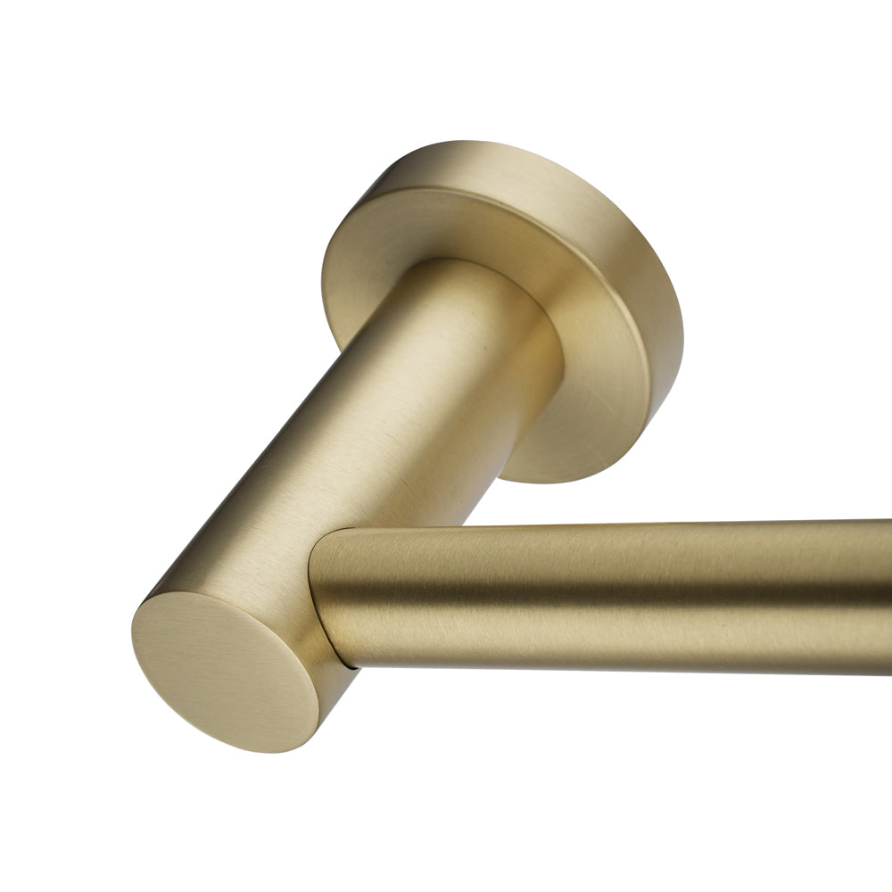 Elevate your bathroom with the LUCID PIN light brushed brass gold 300mm hand towel rail, combining durable stainless steel with a touch of luxury.-Hand Towel Rail-Ezymall AU
