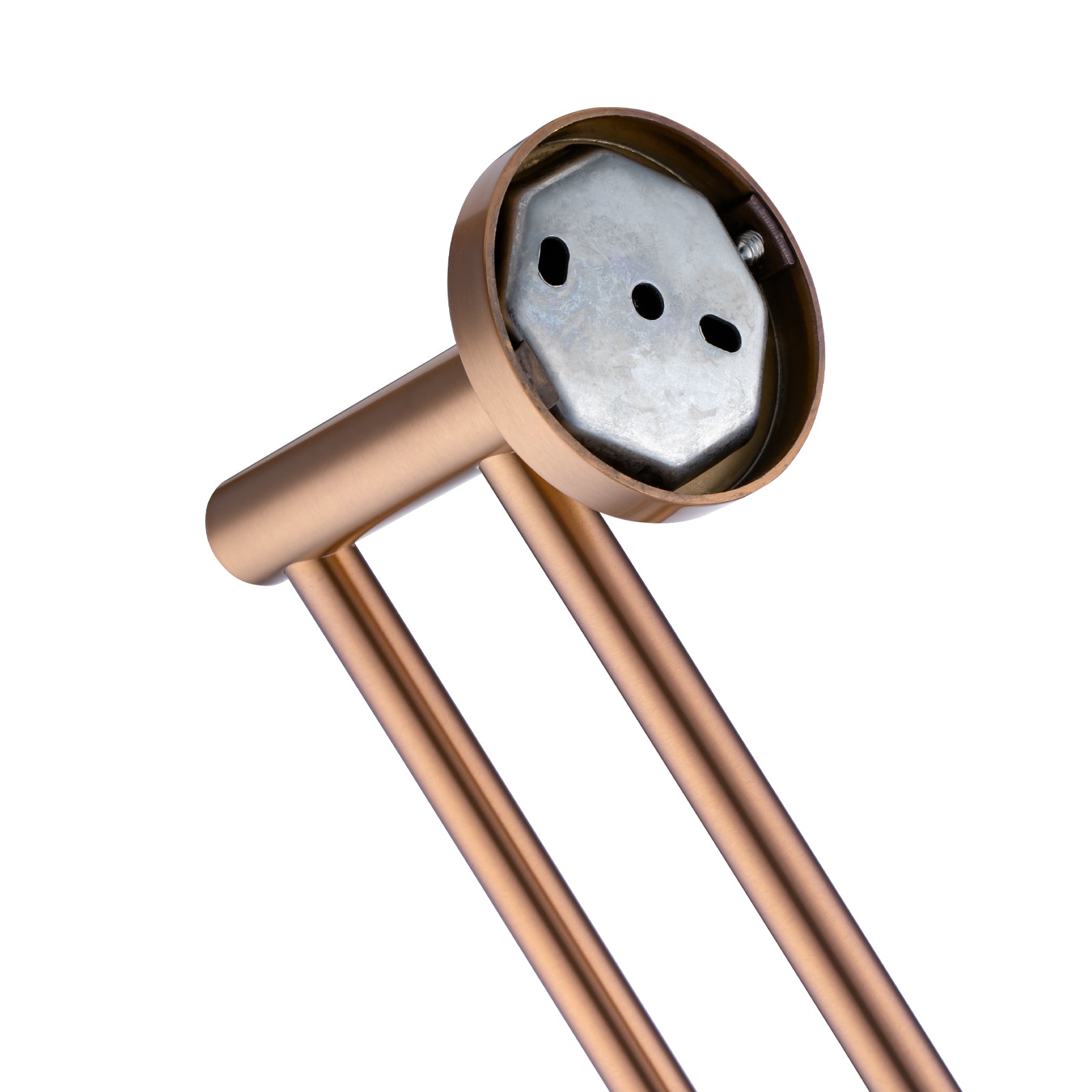 Organize your bathroom with this stainless steel double towel rail in brushed copper from LUCID PIN. Measuring 790mm, it offers ample space. Shop now!-Towel Rail-Ezymall AU
