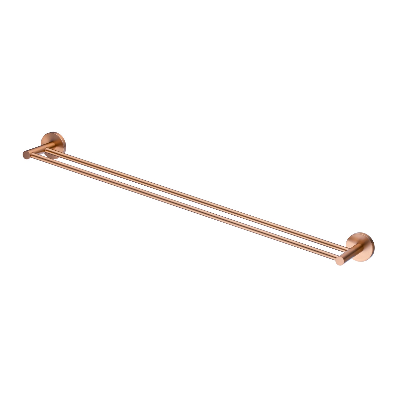 Organize your bathroom with this stainless steel double towel rail in brushed copper from LUCID PIN. Measuring 790mm, it offers ample space. Shop now!-Towel Rail-Ezymall AU