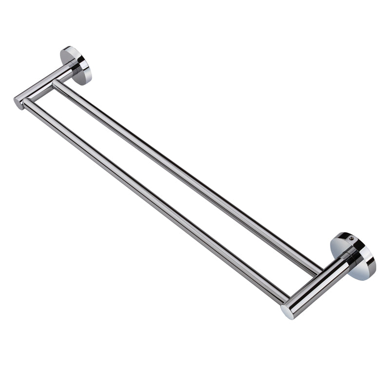 Upgrade your bathroom with the LUCID PIN chrome silver double towel rail. This 790mm stainless steel rail offers ample space and style. Order online from Ezymall today!-Towel Rail-Ezymall AU