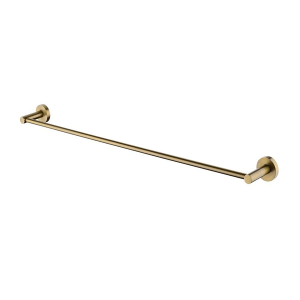 Enhance your bathroom with the LUCID PIN Stainless Steel 800mm Single Towel Rail in Brushed Brass Gold. Stylish, durable. Order now at Ezymall!-Towel Rail-Ezymall AU