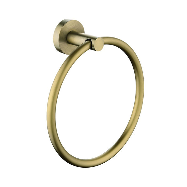 Add a touch of elegance to your bathroom with the LUCID PIN brushed brass gold hand towel ring. Made from stainless steel. Shop now at Ezymall for fast delivery!-Hand Towel Rail-Ezymall AU