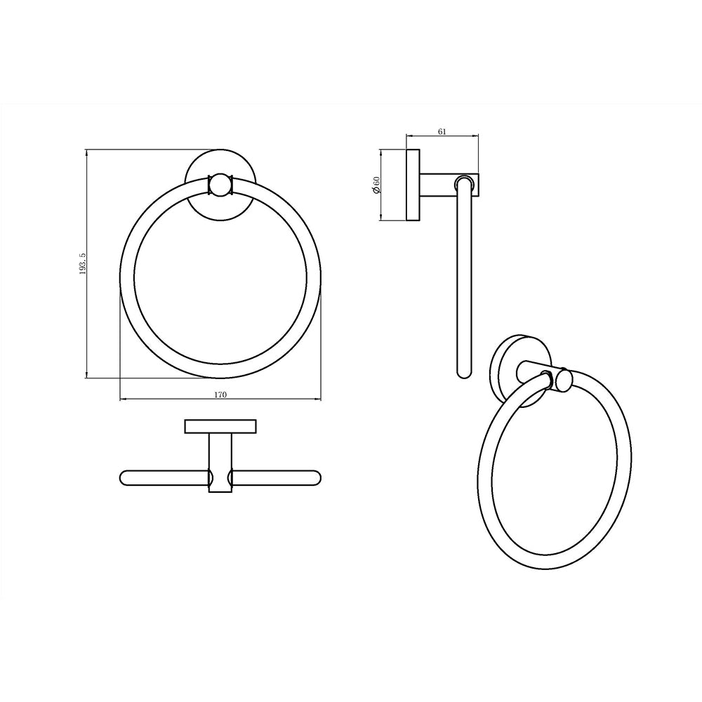 Enhance your bathroom with the LUCID PIN gunmetal grey hand towel ring. Constructed from stainless steel, this ring offers a modern and sleek look. Available at Ezymall!-Hand Towel Rail-Ezymall AU