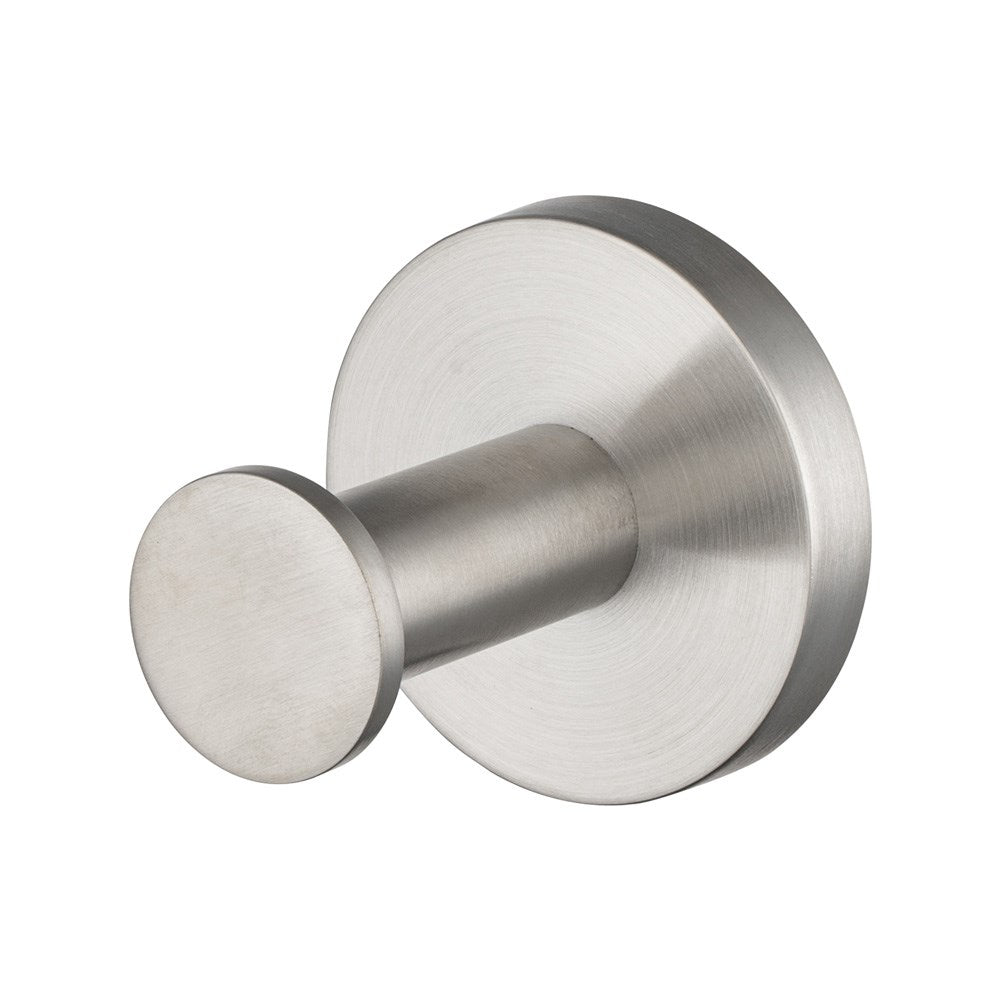 Keep your bathroom organized with the LUCID PIN stainless steel robe hook in brushed nickel silver. This durable and stylish hook is perfect for hanging robes and towels. Shop now!-Robe Hook-Ezymall AU