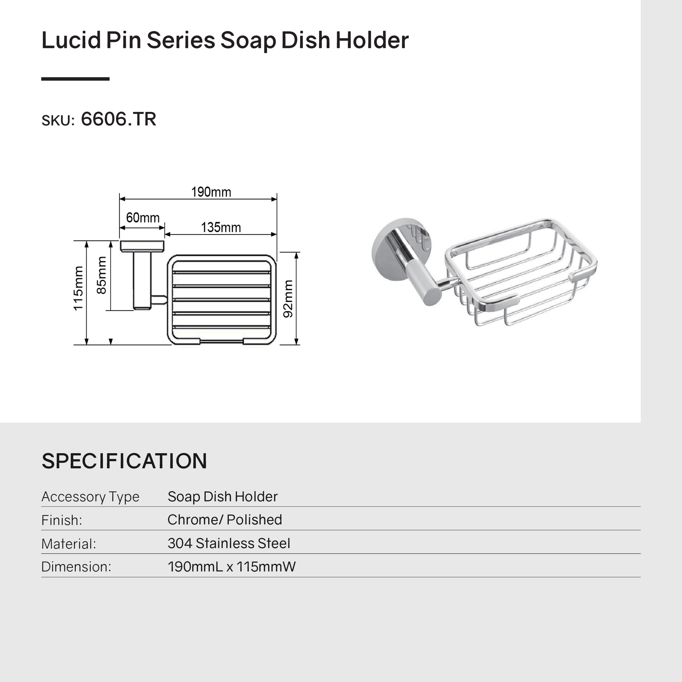 Complete your bathroom with the LUCID PIN chrome silver soup dish. Made from stainless steel, this dish offers both style and functionality. Purchase online at Ezymall!-Soup Dish-Ezymall AU