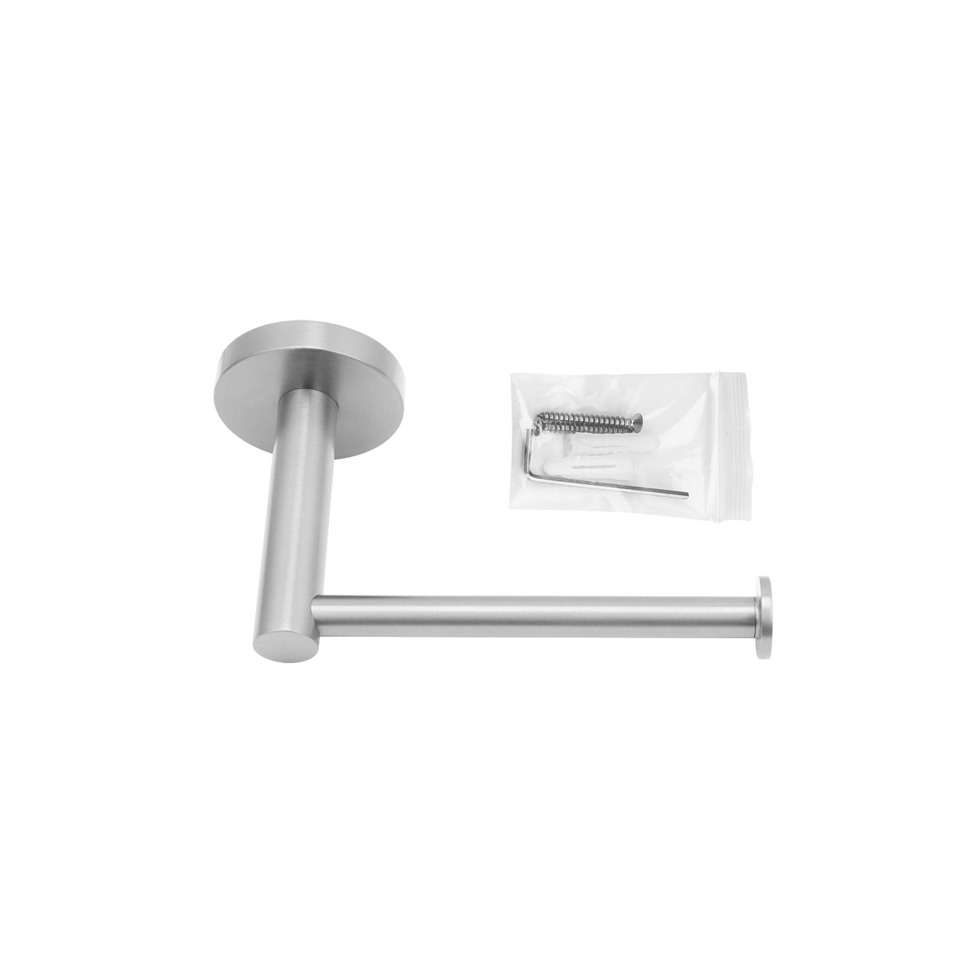 Keep your toilet paper within reach with this stylish stainless steel holder. The brushed nickel silver finish of this LUCID PIN holder adds a touch of elegance to any bathroom decor.-Toilet Paper Holder-Ezymall AU