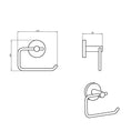 Load image into Gallery viewer, This stainless steel toilet paper holder features a black finish. The LUCID PIN design offers a sleek and modern look, perfect for any contemporary bathroom.-Toilet Paper Holder-Ezymall AU
