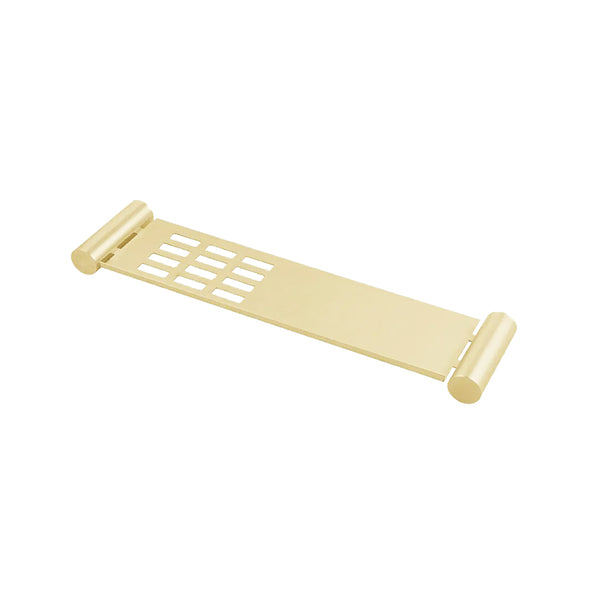 LUCID PIN stainless steel towel shelf in light brushed brass