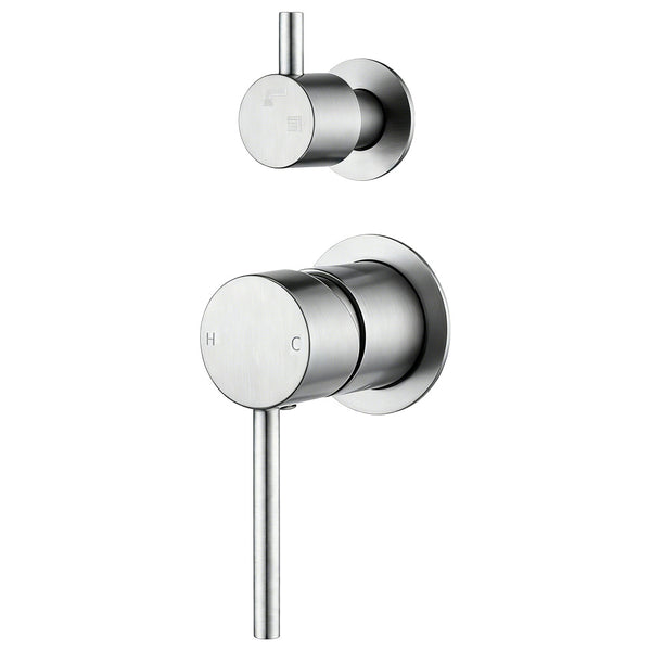 Premium LUCID PIN Gunmetal wall diverter mixer. Solid brass construction, ceramic cartridge and Australian Standard compliant.-Diverter Mixer-Ezymall AU
