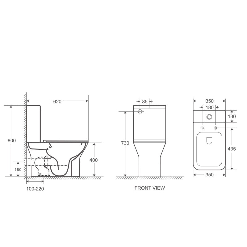 Upgrade your bathroom with the ARIA Back-to-Wall Toilet Suite. Hygienic rimless flush, compact design, WELS 4 Star efficiency and 20-year warranty.-Toilet Suite-Ezymall AU