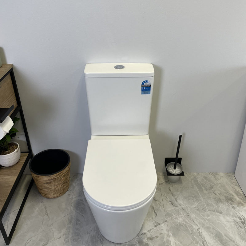 Upgrade your bathroom with the BERLIN Back-to-Wall Toilet Suite. Featuring a rimless design, soft-close seat, Quiet Flush and WELS 4 Star water efficiency.-Toilet Suite-Ezymall AU