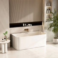 Load image into Gallery viewer, Modern 1500mm back-to-wall bathtub with ultra-slim edge, premium acrylic construction, stainless steel frame, and ergonomic comfort.-Bathtub-Ezymall AU
