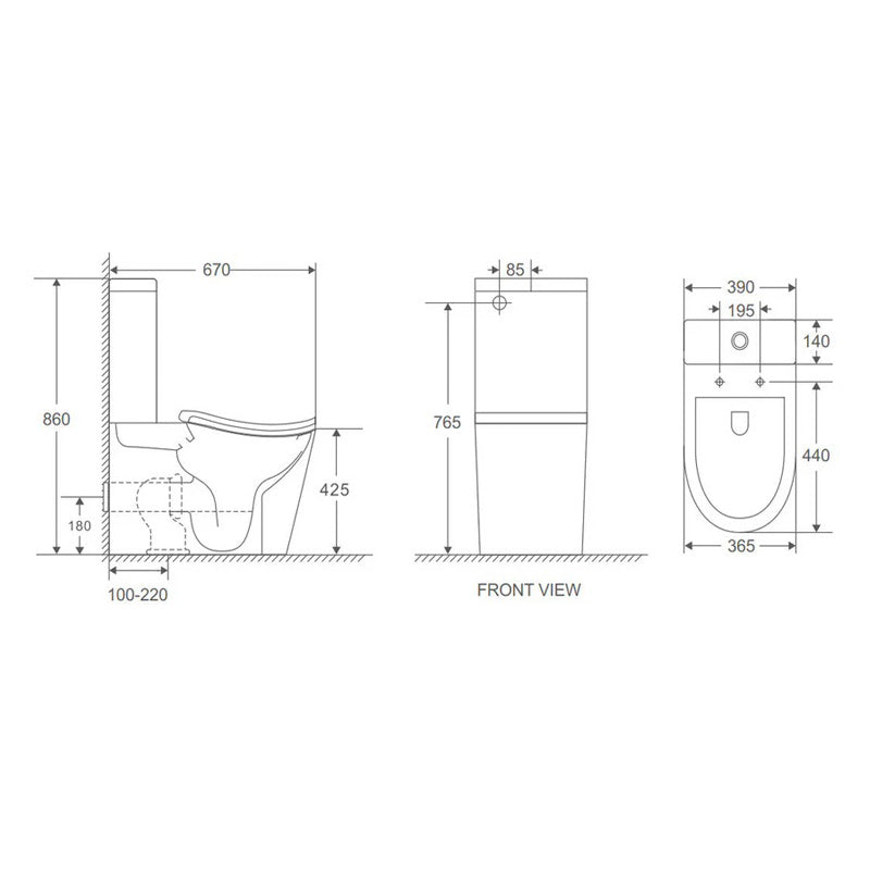 Upgrade your bathroom with the FIFA Back-to-Wall Toilet Suite. Quiet Flush technology, WELS 4 Star efficiency and a 20-year warranty.-Toilet Suite-Ezymall AU