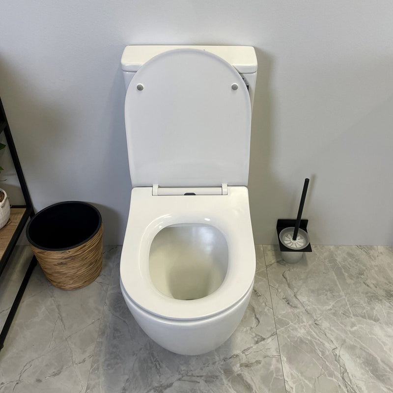HANI Rimless Back-to-Wall Toilet Suite. Featuring hygienic rimless flushing, a soft-close seat, WELS 4 Star water efficiency and a 20-year warranty.-Toilet Suite-Ezymall AU