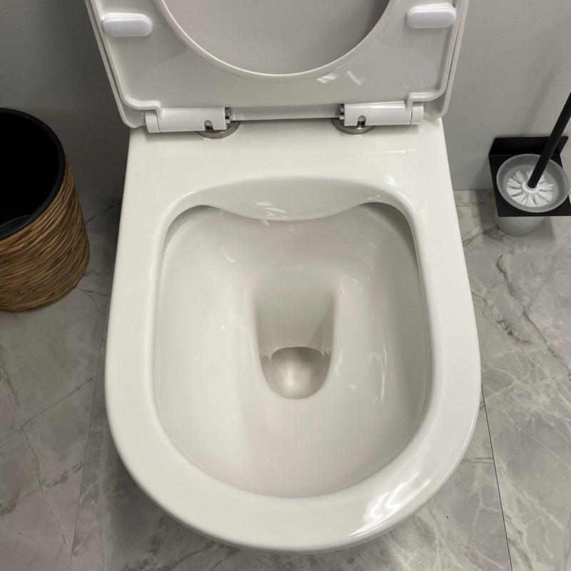 Upgrade your bathroom with the MOI Back-to-Wall Toilet Suite. Hygienic rimless flush, compact design, WELS 4 Star efficiency and 20-year warranty.-Toilet Suite-Ezymall AU