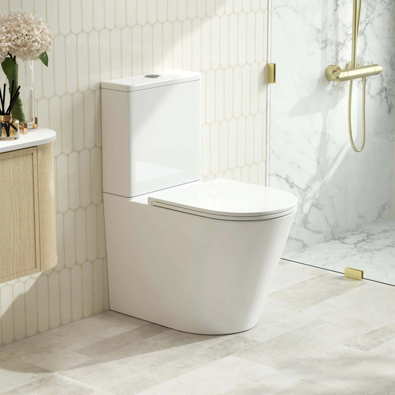 Upgrade your bathroom with the OXFORD Back-to-Wall Toilet Suite. Modern design, WELS 4 Star efficiency and backed by a 20-year warranty.-Toilet Suite-Ezymall AU