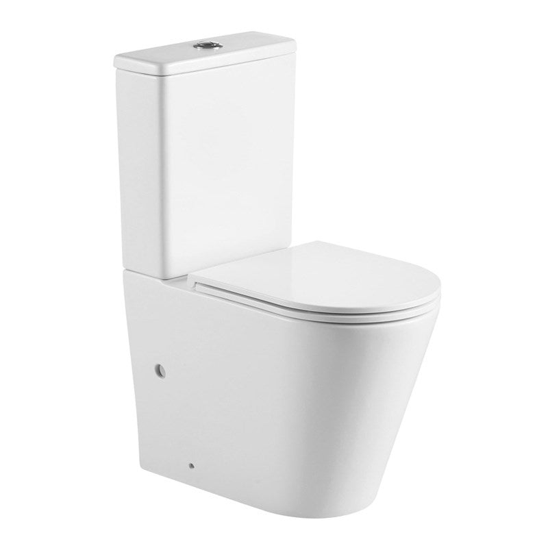 Upgrade your bathroom with the PANI Back-to-Wall Toilet Suite. Rimless Plus flush, soft-close seat, WELS 4 Star efficiency and 20-year warranty.-Toilet Suite-Ezymall AU