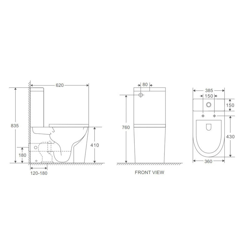 Upgrade your bathroom with the RIVO Back-to-Wall Toilet Suite. Quiet Flush technology, WELS 4 Star efficiency and a 20-year warranty.-Toilet Suite-Ezymall AU