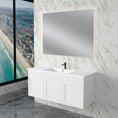 Load image into Gallery viewer, Upgrade your bathroom with the Miami 1500mm Wall Hung Vanity. Fluted design, spacious bench space and premium top options available.-Vanity-Single Bowl-Cabinet Only-Ezymall AU
