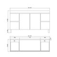 Load image into Gallery viewer, Upgrade your bathroom with the Miami 1500mm Wall Hung Vanity. Fluted design, spacious bench space and premium top options available.-Vanity-Single Bowl-Cabinet Only-Ezymall AU
