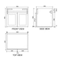 Load image into Gallery viewer, Upgrade your bathroom with the Miami 588mm Wall Hung Vanity. Matt White finish, fluted design and premium top options available.-Vanity-Cabinet Only-Ezymall AU
