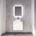 Load image into Gallery viewer, Upgrade your bathroom with the Miami 588mm Wall Hung Vanity. Matt White finish, fluted design and premium top options available.-Vanity-Cabinet Only-Ezymall AU
