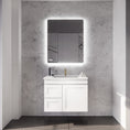 Load image into Gallery viewer, Upgrade your bathroom with the Miami 735mm Wall Hung Vanity. Fluted design, flexible storage and premium top options available.-Vanity-Left Hand Drawers-Cabinet Only-Ezymall AU
