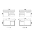 Load image into Gallery viewer, Upgrade your bathroom with the Miami 882mm Wall Hung Vanity. Fluted design, flexible storage and premium top options available.-Vanity-Left Hand Drawers-Cabinet Only-Ezymall AU
