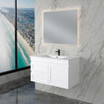 Load image into Gallery viewer, Upgrade your bathroom with the Miami 882mm Wall Hung Vanity. Fluted design, flexible storage and premium top options available.-Vanity-Left Hand Drawers-Cabinet Only-Ezymall AU
