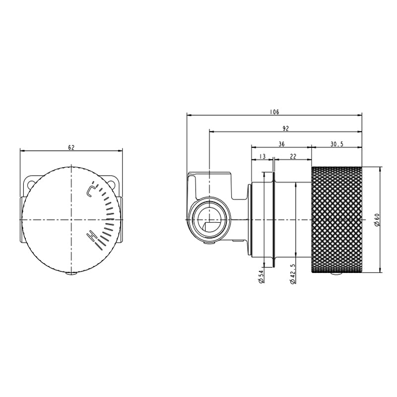 Install a Solid Brass Progressive Mixer In-Wall Part for sleek design & durability. Perfect for modern bathrooms. High-quality brass ensures long-lasting performance.-Wall Mixer-Ezymall AU