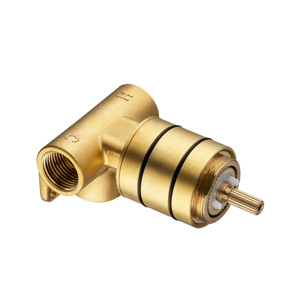 Install a Solid Brass Progressive Mixer In-Wall Part for sleek design & durability. Perfect for modern bathrooms. High-quality brass ensures long-lasting performance.-Wall Mixer-Ezymall AU