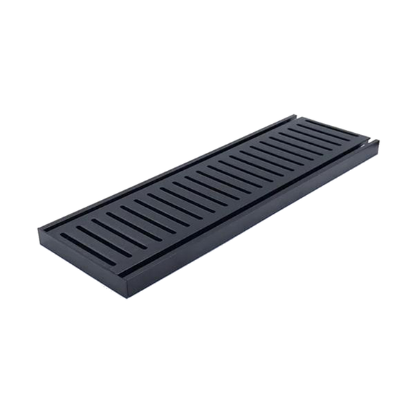 The Muses Ezy Flow Floor Grate in brushed black offers both style and efficiency. Dimensions are 100*100*14mm, maximum 5600mm, with an 80mm waste. Enhance your space today.-Floor Waste-Ezymall AU