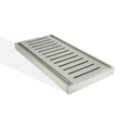 Load image into Gallery viewer, The Muses Ezy Flow Floor Grate offers efficient drainage with a brushed nickel finish. Measures 100*100*14mm, maximum 5600mm, with 80mm waste outlet. Enhance your bathroom's functionality.-Floor Waste-Ezymall AU
