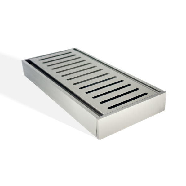 The Muses Ezy Flow Floor Grate in Brushed Nickel, 100*100*26mm with a 80mm Waste. Maximum 5600mm. Buy now at Ezymall for quality bathroom solutions!-Floor Waste-Ezymall AU