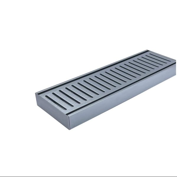 The Muses Ezy Flow Floor Grate in Brushed Silver, 100*100*26mm with a 80mm Waste. Maximum 5600mm. Buy now at Ezymall for quality bathroom solutions!-Floor Waste-Ezymall AU