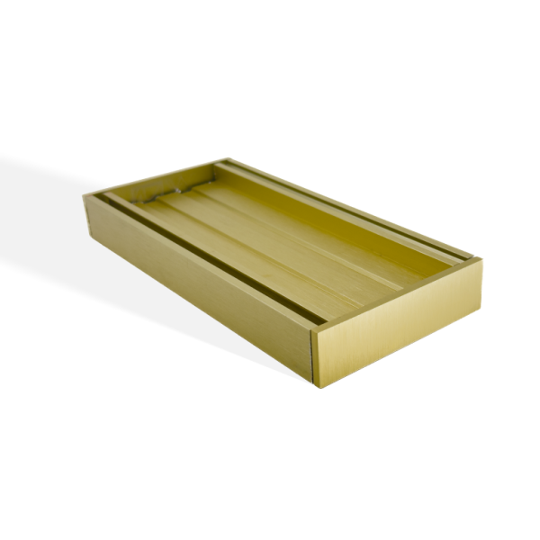 Get the Muses Ezy Flow Tile Insert Grate in Brushed Gold. Size: 100*100*26mm, Maximum 5600mm, 80mm Waste. Sleek design, efficient drainage. Upgrade your bathroom today!-Floor Waste-Ezymall AU