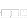 Load image into Gallery viewer, Upgrade your bathroom with the Paris 1190mm Wall Hung Vanity. Walnut Woodmatt finish, double drawers and premium top options available.-Vanity-Brushed Brass Gold-Cabinet Only-Ezymall AU
