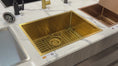 Load and play video in Gallery viewer, Stainless Steel Kitchen Sink Colander 440 x 190mm - Brushed Brass
