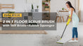 Load and play video in Gallery viewer, DALIPER 2-in-1 Floor Scrub Brush with Long Handle & Squeegee – 180° Rotating Tile, Bathroom, Deck & Kitchen Cleaning Brush
