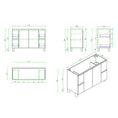 Load image into Gallery viewer, Upgrade your bathroom with the RITA 1175mm Freestanding Vanity. Elegant Oak finish, 2 doors, 4 drawers and premium top options available.-Vanity-Cabinet Only-Legs-Ezymall AU
