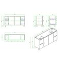 Load image into Gallery viewer, Upgrade your bathroom with the RITA 1480mm Freestanding Vanity. Elegant Oak finish, 2 doors, 4 drawers and premium top options available.-Vanity-Cabinet Only-Legs-Ezymall AU

