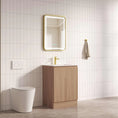 Load image into Gallery viewer, Upgrade your bathroom with the RITA 586mm Freestanding Vanity. Elegant Oak finish, two-door storage and premium top options available.-Vanity-Cabinet Only-Legs-Ezymall AU
