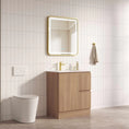 Load image into Gallery viewer, Upgrade your bathroom with the RITA 730mm Freestanding Vanity. Elegant Oak finish, 2 drawers, 1 door and premium top options available.-Vanity-Left Hand Drawers-Cabinet Only-Legs-Ezymall AU
