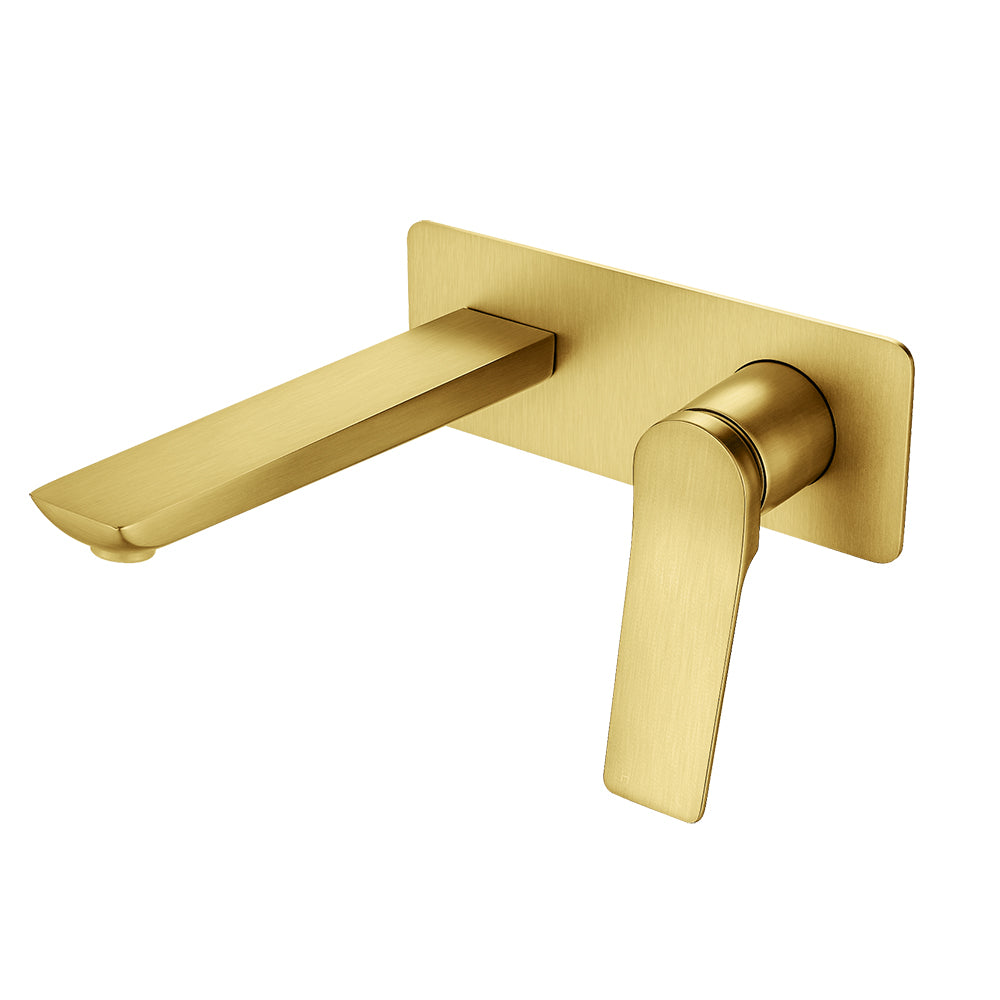 Add a touch of elegance to your bathroom with the RUSHY Solid Brass Spout Mixer in Brushed Brass Gold. Durable, stylish, and easy to install. Shop now!-Spout Mixer-Ezymall AU